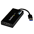 StarTech.com USB 3.0 to 4K HDMI External Multi Monitor Video Graphics Adapter - DisplayLink Certified - Ultra HD 4K - First End: 1 x Type A Male USB - Second End: 1 x HDMI Female Digital Audio/Video - Supports up to 3840 x 2160 - Black - TAA Compliant