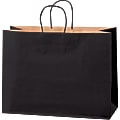 Partners Brand Tinted Shopping Bags, 12"H x 16"W x 6"D, Black, Case Of 250