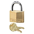 Master Lock Solid Brass Padlock - Keyed Different - 0.25" Shackle Diameter - Rust Resistant - Brass - 1 Each 1 thumbnail image