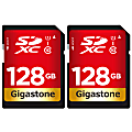 Dane-Elec Gigastone Class 10 UHS-I U1 SDXC Cards, 128GB, Pack Of 2 Cards 1 thumbnail image
