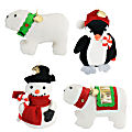 Martha Stewart Holiday Plush Animals Ornament Set, 3”H x 2”W x 4-3/4”D, White, Set Of 4 Ornaments 1 thumbnail image