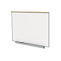 Ghent Magnetic White Board, Porcelain, 48" x 144", White, Silver Aluminum Frame