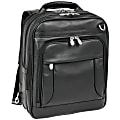 McKlein Lincoln Park Leather Convertible Computer Backpack, Black 1 thumbnail image