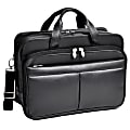 McKlein Walton Leather Expandable Briefcase, Black 1 thumbnail image