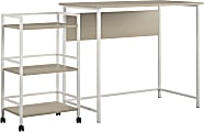 Ameriwood™ Home Baylor 36"W Computer Desk With Rolling Cart, Pale Oak/White