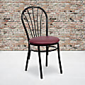 Flash Furniture Fan Back Accent Chair With Vinyl Seat, Burgundy/Black 1 thumbnail image