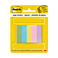 Post-it® Notes Page Markers, 1/2" x 2", Jewel Pop Colors, 100 Per Pad, Pack Of 5 Pads