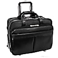 McKlein Roosevelt Detachable-Wheeled Leather Laptop Case, Black 1 thumbnail image
