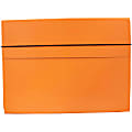 JAM Paper® Strong Kraft Portfolio With Elastic Closure, 9 1/4" x 12 1/2", Orange