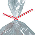 Partners Brand Paper Twist Ties, 5/32" x 7", Red Stripe, Case Of 2,000
