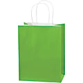 Partners Brand Tinted Paper Shopping Bags, 10 1/4"H x 8"W x 4 1/2"D, Citrus Green, Case Of 250