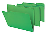 Office Depot® Brand Heavy-Duty File Folders, 3/4" Expansion, Letter Size, Green, Pack Of 18 Folders
