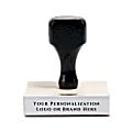 Custom Wood Handle Traditional Rubber Stamp, Rectangle, 1-1/4" x 3-1/2" 1 thumbnail image
