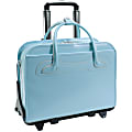 McKlein Willow Brook Leather Detachable-Wheeled Briefcase, Blue