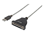 Manhattan USB-A to Parallel Printer DB25 Converter Cable, 1.8m, Male to Female, 1.2Mbps, IEEE 1284, Bus power, Black, Three Year Warranty, Blister - USB / parallel cable - USB (M) to DB-25 (F) - 6 ft - silver 1 thumbnail image