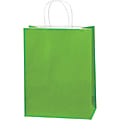 Partners Brand Tinted Paper Shopping Bags, 13"H x 10"W x 5"D, Citrus Green, Case Of 250