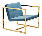 Zuo Modern Alt Arm Chair, Blue/Gold 1 thumbnail image