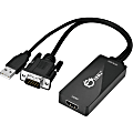 SIIG Portable VGA & USB Audio to HDMI converter - Video converter - VGA - HDMI - black