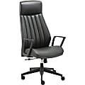 Lorell® Bonded Leather High-Back Executive Chair, Black 1 thumbnail image