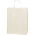 Partners Brand Tinted Paper Shopping Bags, 13"H x 10"W x 5"D, French Vanilla, Case Of 250