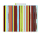 Barker Creek Tab File Folders, 8 1/2" x 11", Letter Size, Ribbon Stripe, Pack Of 12 1 thumbnail image