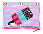 Office Depot® Brand 3-Ring TPU Pencil Pouch, 7" x 9-7/10", Ice Cream