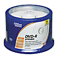 Office Depot® Brand DVD-R Recordable Media Spindle, Inkjet Printable, 4.7GB/120 Minutes, Pack Of 50