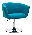 Zuo Modern® Umea Occasional Chair, Blue/Chrome