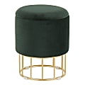 LumiSource Canary Storage Ottoman, Gold/Green 1 thumbnail image