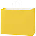 Partners Brand Buttercup Tinted Shopping Bags 10" x 5" x 13", Case of 250