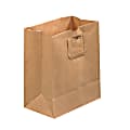 Partners Brand Flat Handle Grocery Bags, 14"H x 12"W x 7"D, Kraft, Case Of 300