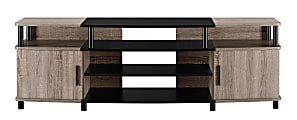 Ameriwood™ Home Carson TV Stand For 70" Flat-Screen TVs, Sonoma Oak/Black 1 thumbnail image