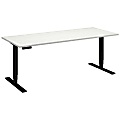 Bush Business Furniture Move 80 Series 72"W x 30"D Height Adjustable Standing Desk, White/Black Base, Premium Installation