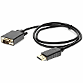 AddOn 3ft DisplayPort 1.2 Male to VGA Male Black Cable For Resolution Up to 1920x1200 (WUXGA), DISPORT2VGAMM3B 1 thumbnail image