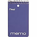 Mead® Wirebound Memo Book, 3" x 5", 60 Sheets, Assorted Colors 1 thumbnail image