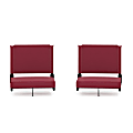 Flash Furniture Grandstand Comfort Seats, Maroon/Black, Set Of 2 Seats