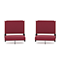 Flash Furniture Grandstand Comfort Seats, Maroon/Black, Set Of 2 Seats 1 thumbnail image