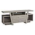 Monarch Specialties Madison TV Stand, 23-3/4"H x 60"W x 15-1/2"D, Dark Taupe