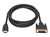 Eaton Tripp Lite Series HDMI to DVI Adapter Cable (M/M), 10 ft. (3.1 m) - Adapter cable - DVI-D male to HDMI male - 10 ft - double shielded - black