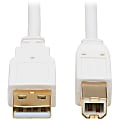 Tripp Lite Safe-IT USB-A to USB-B Antibacterial Cable M/M, USB 2.0, White, 6 ft. - First End: 1x Type A Male USB - U022AB006WH 1 thumbnail image