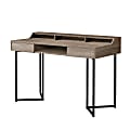 Monarch Specialties 48"W Computer Desk With Shelves, Dark Taupe/Black