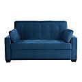 Lifestyle Solutions Serta Andrew Convertible Sofa, Queen Size, Navy/Dark Java
