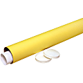 Nature Saver Economy Recycled Mailing Tubes - 37" Length - 3" Diameter - Fiberboard - 25 / Carton - Yellow Kraft