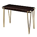 SEI Furniture Brodkirk Console Table, 30"H x 40"W x 17-1/4"D, Gold/Brown