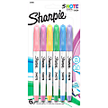 Sharpie® S-Note Highlighters, Chisel Tip, Assorted Ink, White Barrel, Pack Of 6 Highlighters 1 thumbnail image