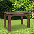 Flash Furniture Rectangular Pine Farm Dining Table, 30"H x 30"W x 46"D, Antique Rustic