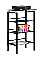 Realspace® Lake Point 38"H 3 Shelf Contemporary Bookcase, Black/Powder Coat
