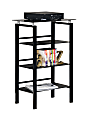 Realspace® Lake Point 38"H 3-Shelf Contemporary Bookcase, Black/Powder Coat