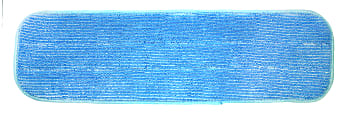 Hospeco MicroWorks® Wet Flat Microfiber Mops, Blue, Pack Of 12 Mops
