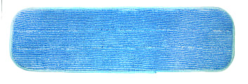 Hospeco MicroWorks® Wet Flat Microfiber Mops, Blue, Pack Of 12 Mops 1 thumbnail image
